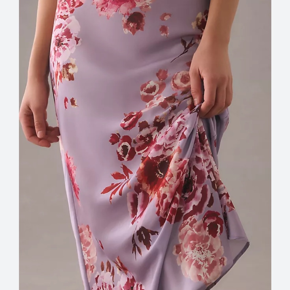 Polka dot Lakewood purple pink satin skirt and sweater set